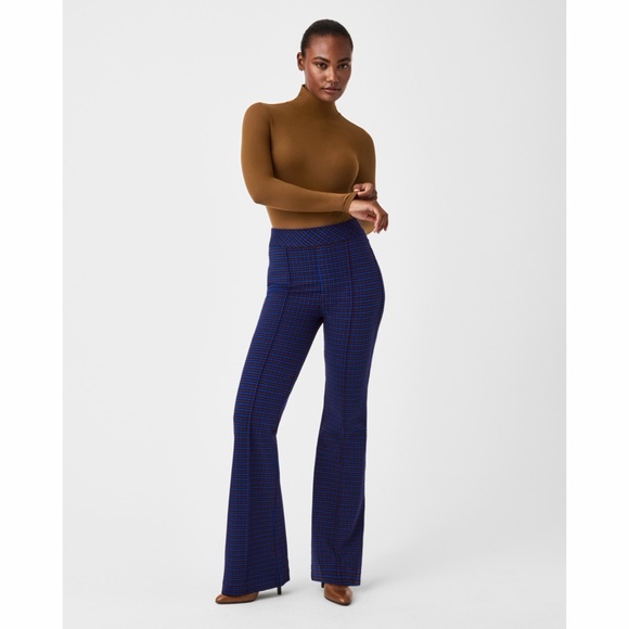 SOLD SPANX The Perfect Pant Hi-Rise Flare - Houndstooth Jacquard - Picture 2 of 12